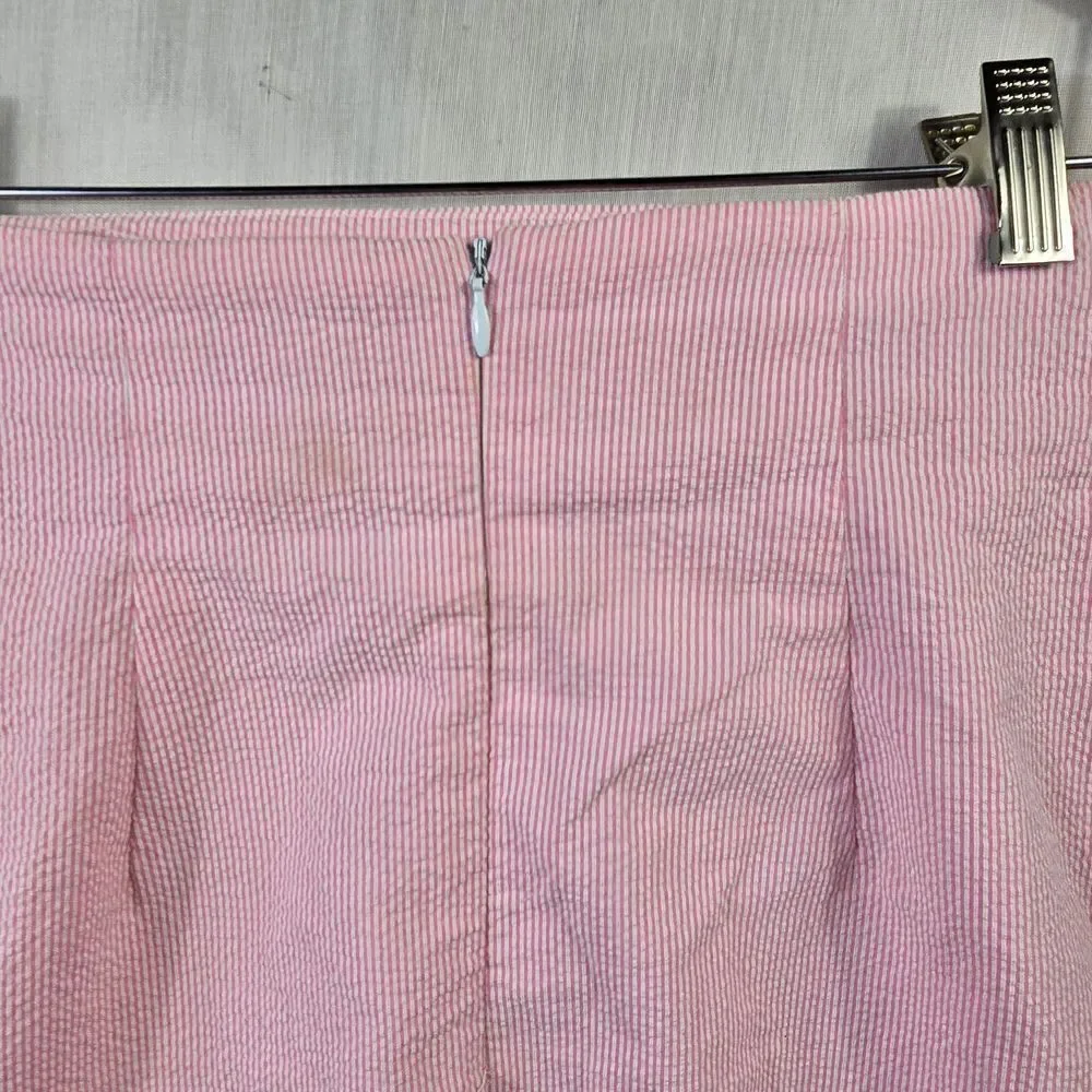 Spitalnick & Co. Pink Textured Zip Skirt Pencil Skirt Size 8